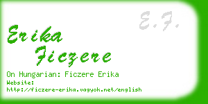 erika ficzere business card